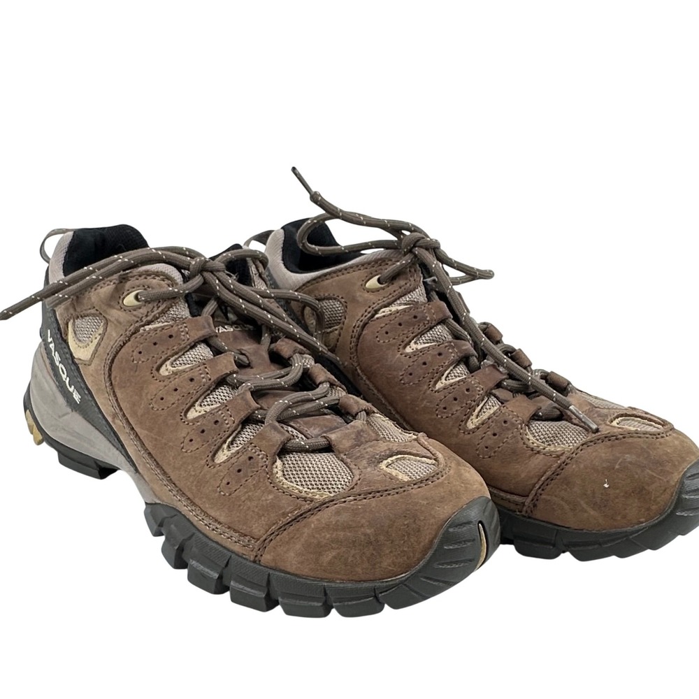Vasque Hiking Shoes Women 10 Brown Vibram Leather Low Top Trail Outdoor Granola